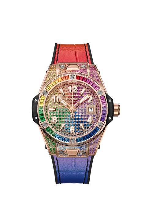 hublot big bang one click rainbow king gold